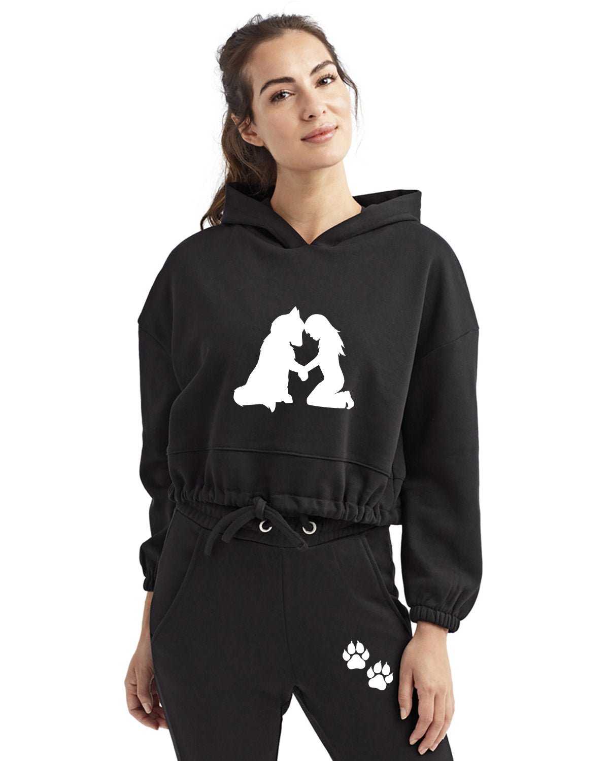 Girl and Her Dog - Malamute - Husky - Ladies Hoodie & Jogger Combo