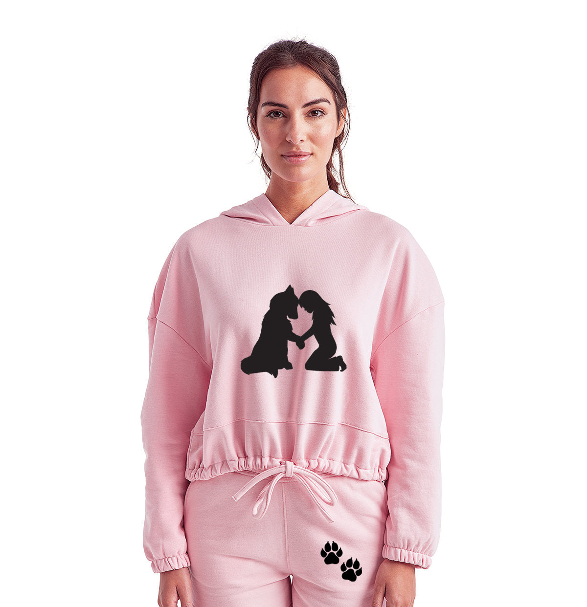 Girl and Her Dog - Malamute - Husky - Ladies Hoodie & Jogger Combo