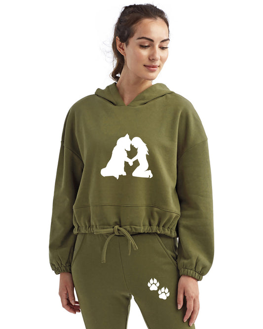 Girl and Her Dog - Malamute - Husky - Ladies Hoodie & Jogger Combo