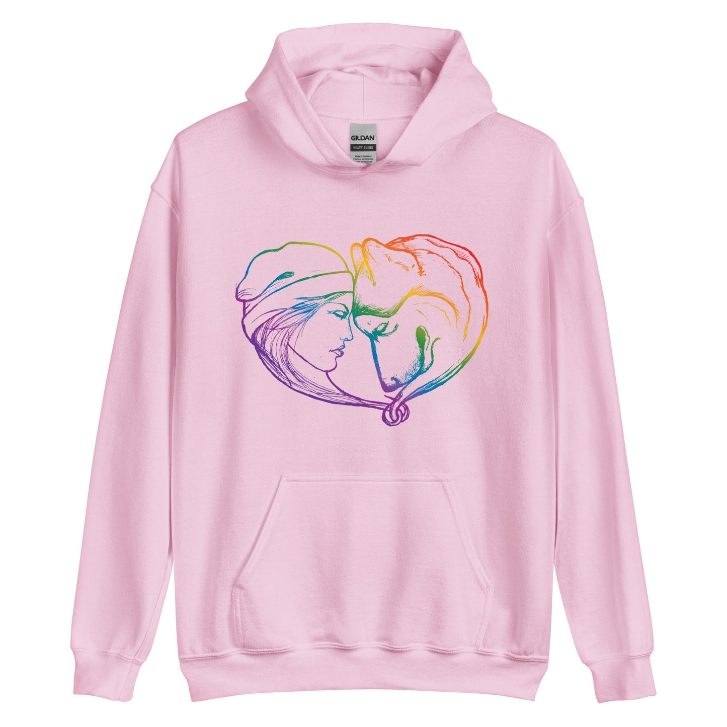 Girl and Her Dog - Malamute - Husky - Pullover Hoodie