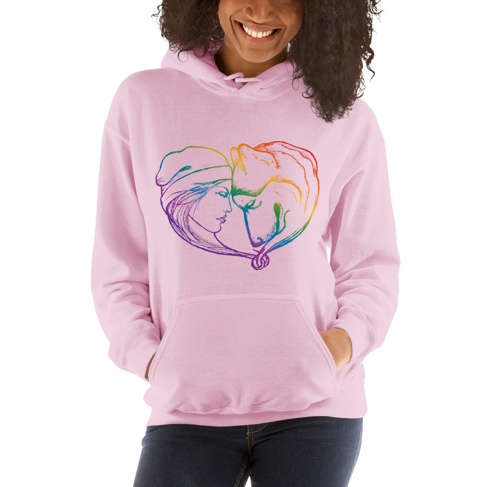 Girl and Her Dog - Malamute - Husky - Pullover Hoodie