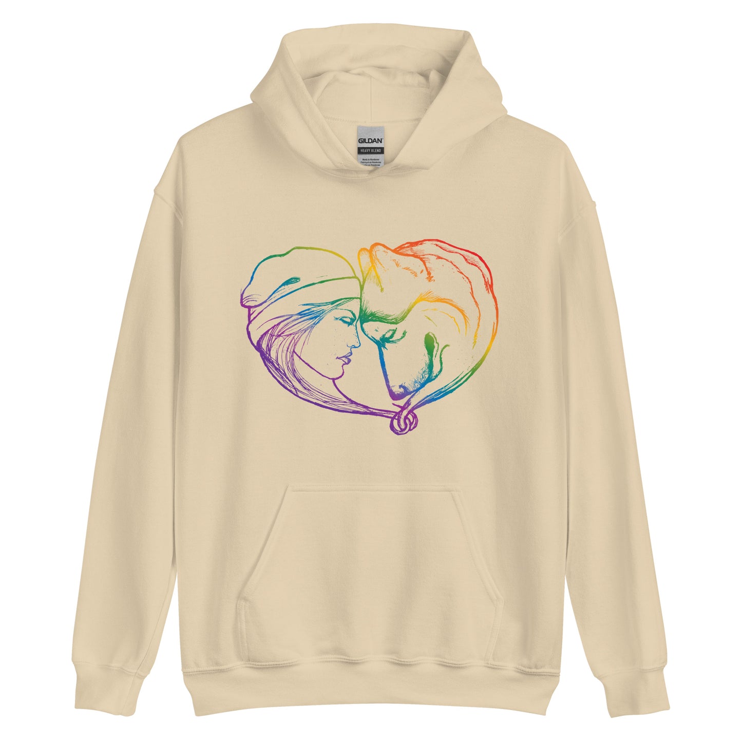 Girl and Her Dog - Malamute - Husky - Pullover Hoodie