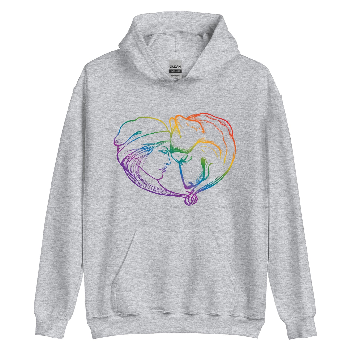 Girl and Her Dog - Malamute - Husky - Pullover Hoodie