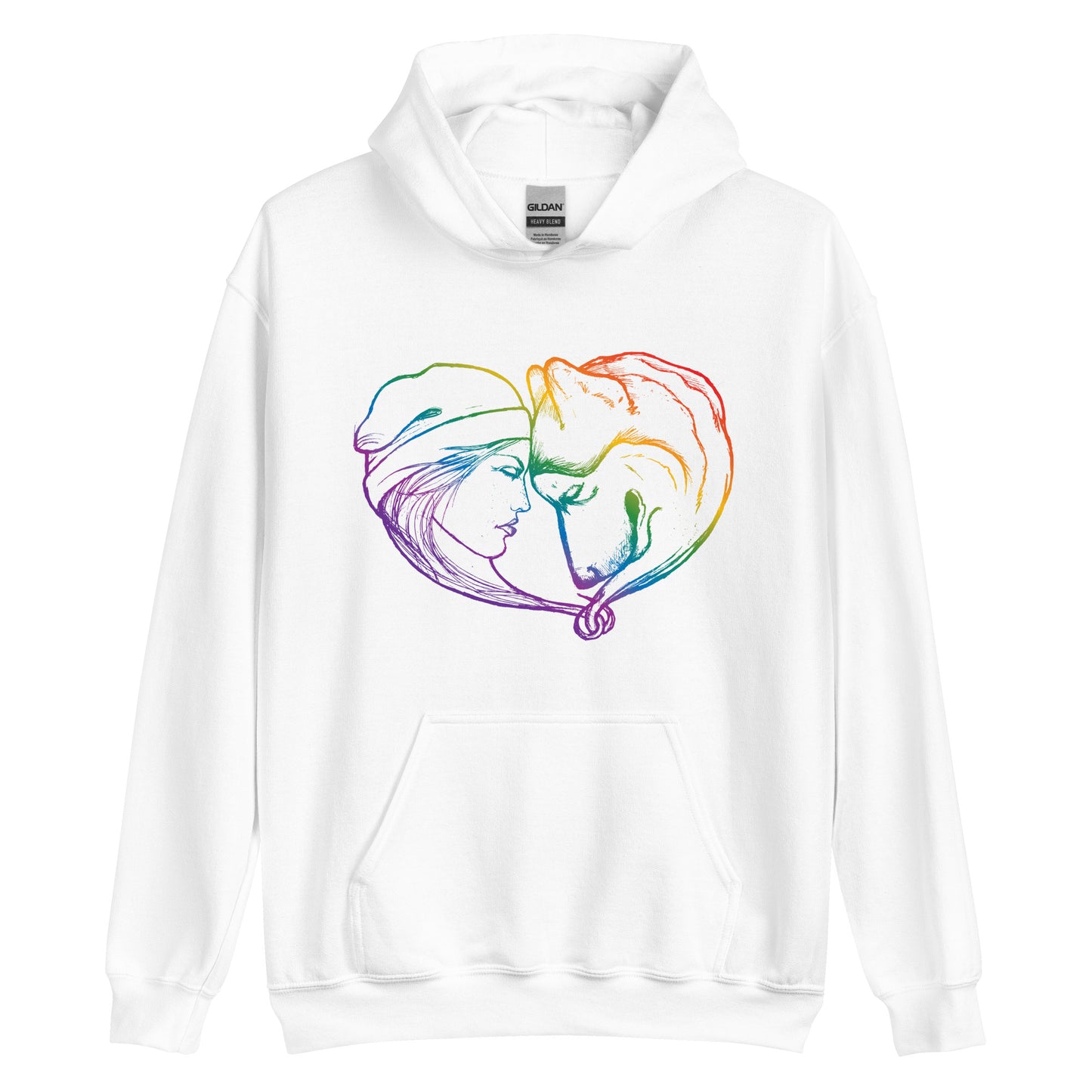 Girl and Her Dog - Malamute - Husky - Pullover Hoodie