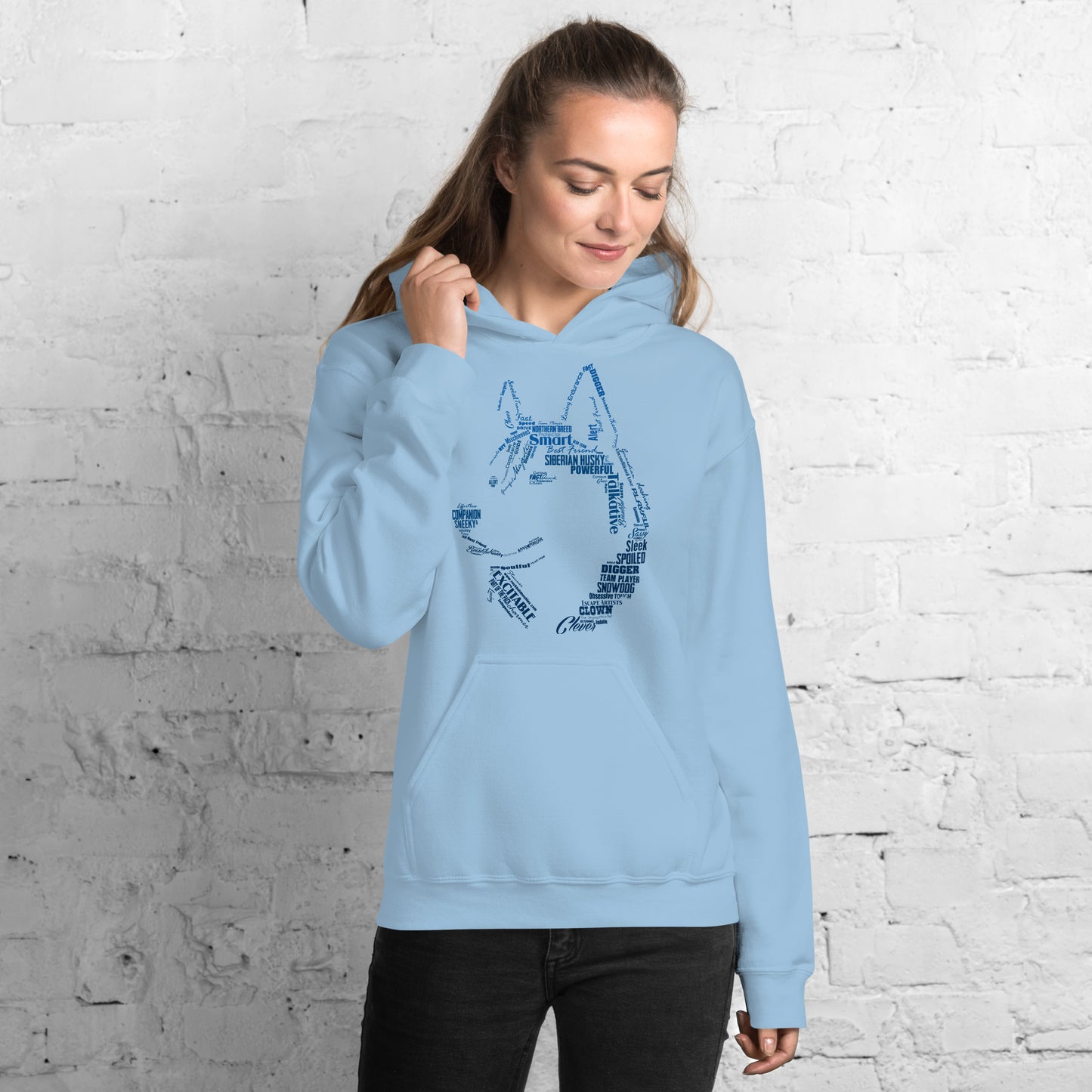 Husky Words - Siberian Huskies - Pullover Hoodie