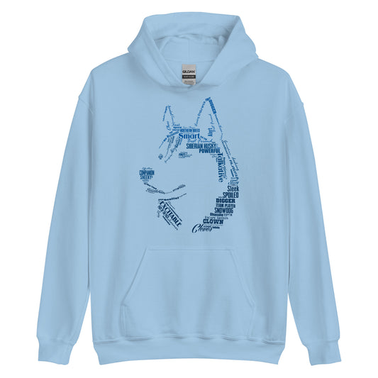 Husky Words - Siberian Huskies - Pullover Hoodie