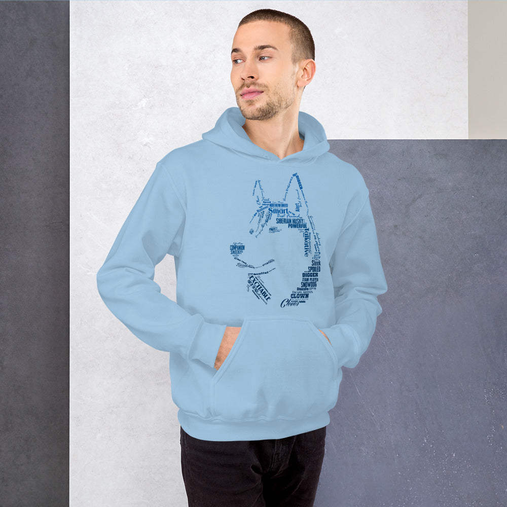 Husky Words - Siberian Huskies - Pullover Hoodie