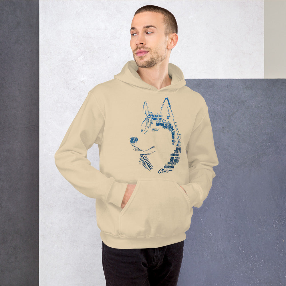 Husky Words - Siberian Huskies - Pullover Hoodie