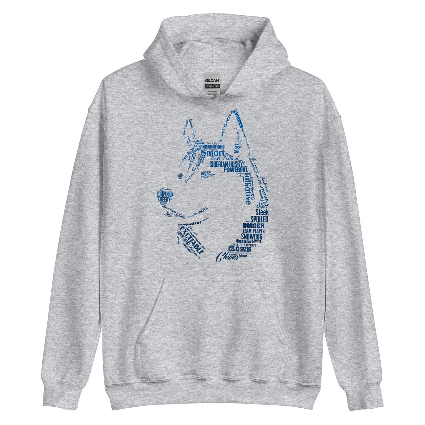 Husky Words - Siberian Huskies - Pullover Hoodie