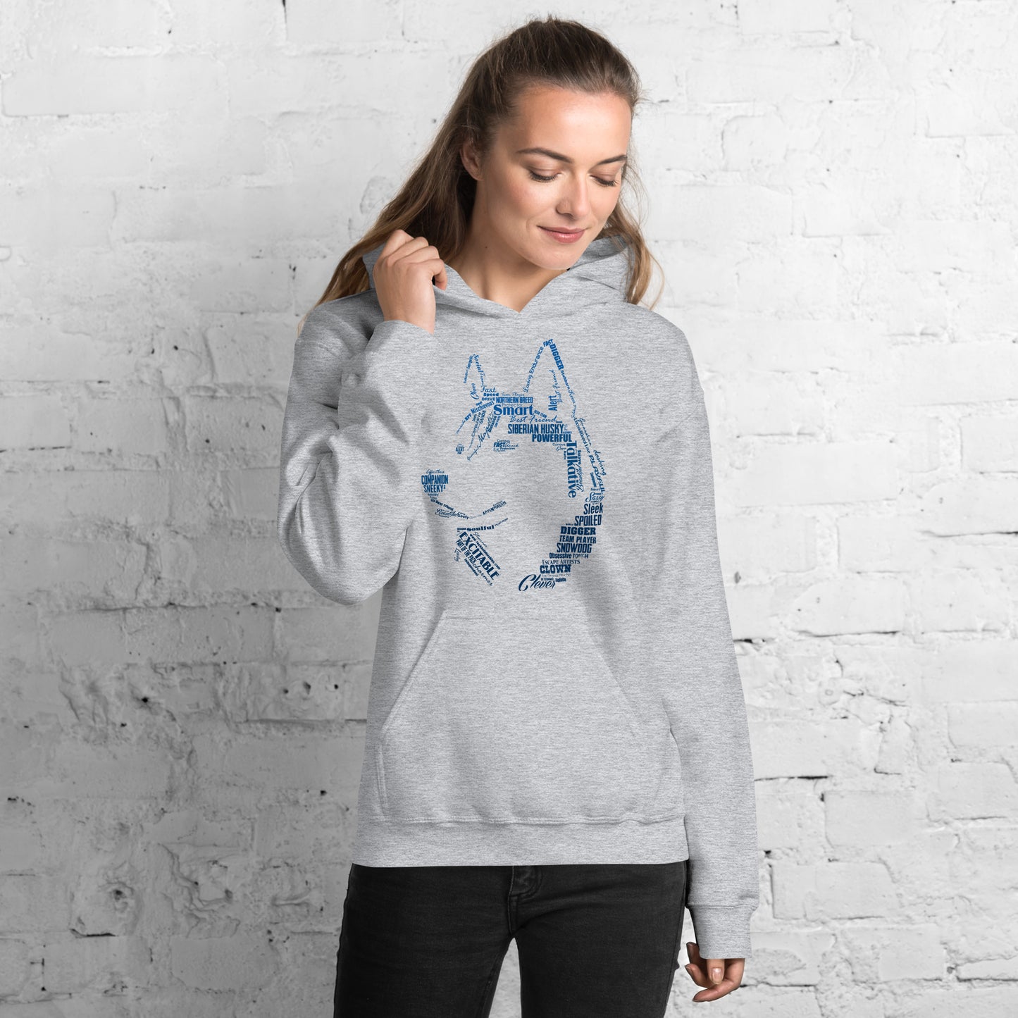Husky Words - Siberian Huskies - Pullover Hoodie