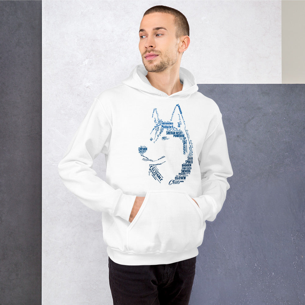 Husky Words - Siberian Huskies - Pullover Hoodie