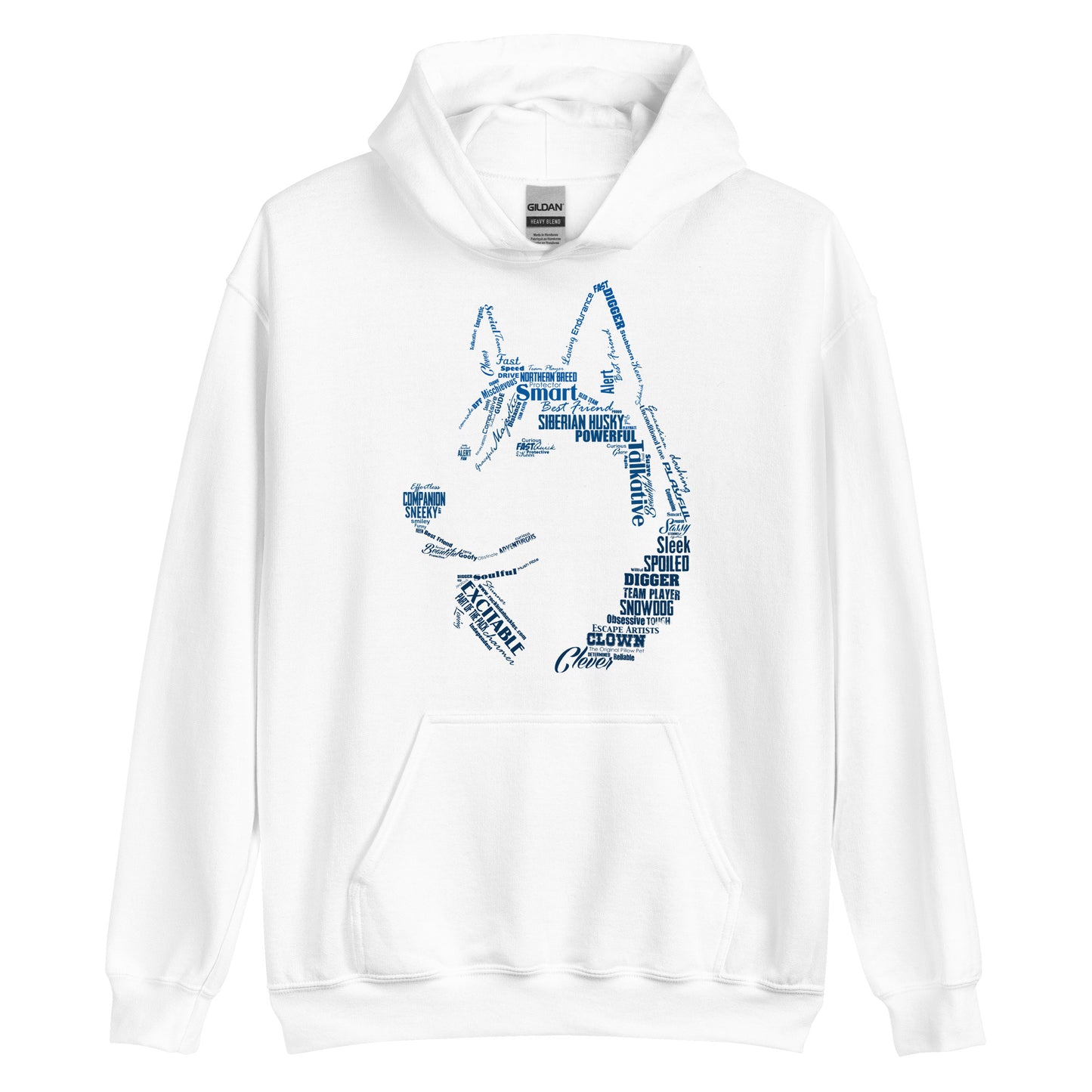 Husky Words - Siberian Huskies - Pullover Hoodie