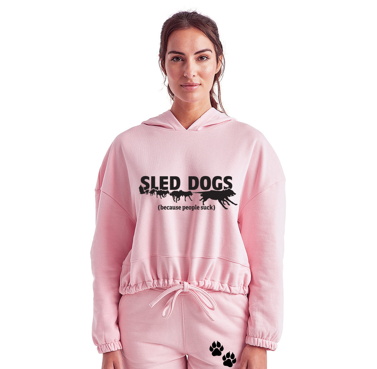 Sled Dogs (Because People Suck) - Malamute - Husky - Ladies Hoodie & Jogger Combo