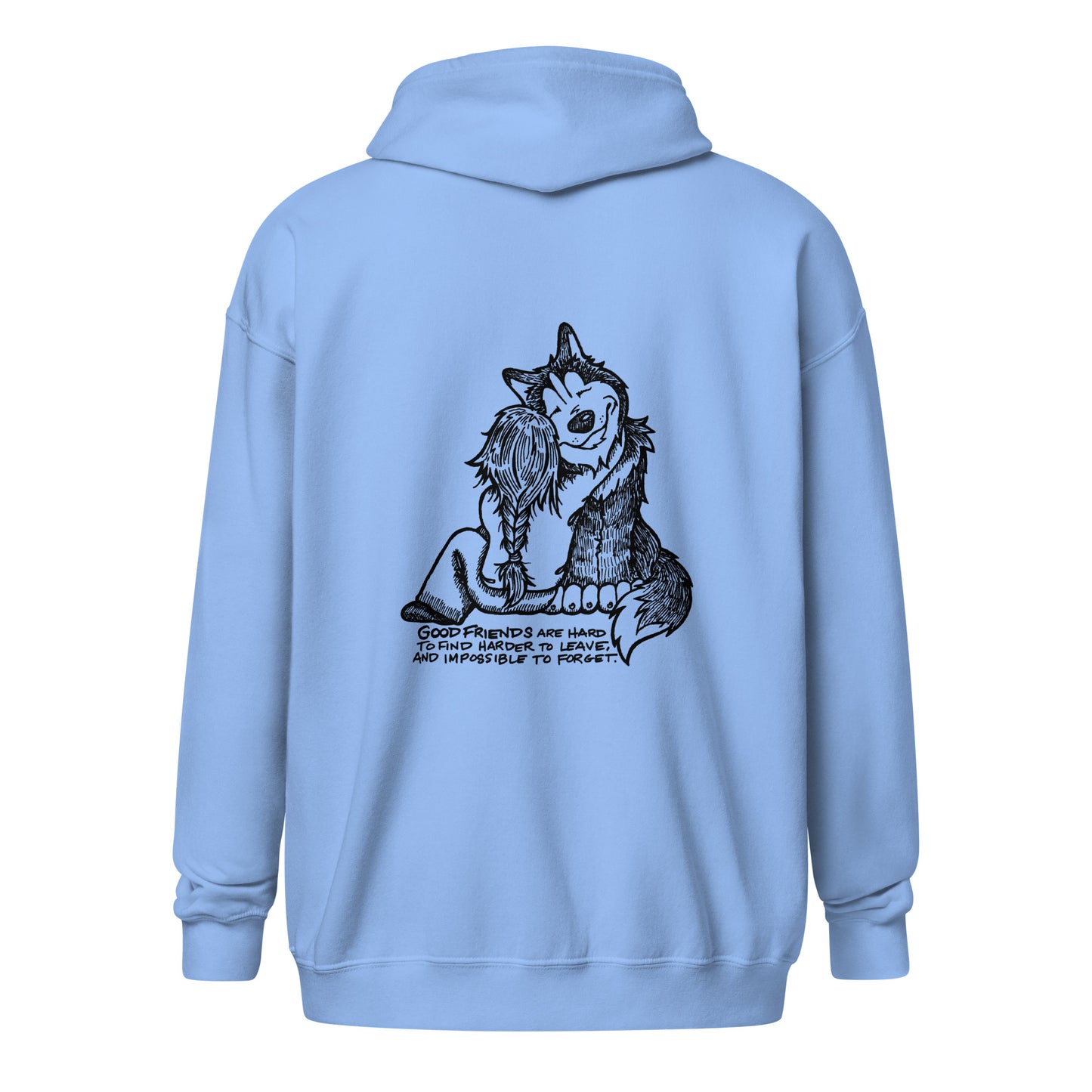 SPECIAL PRE-SALE! Good Friends - Siberian Husky Zip Hoodie