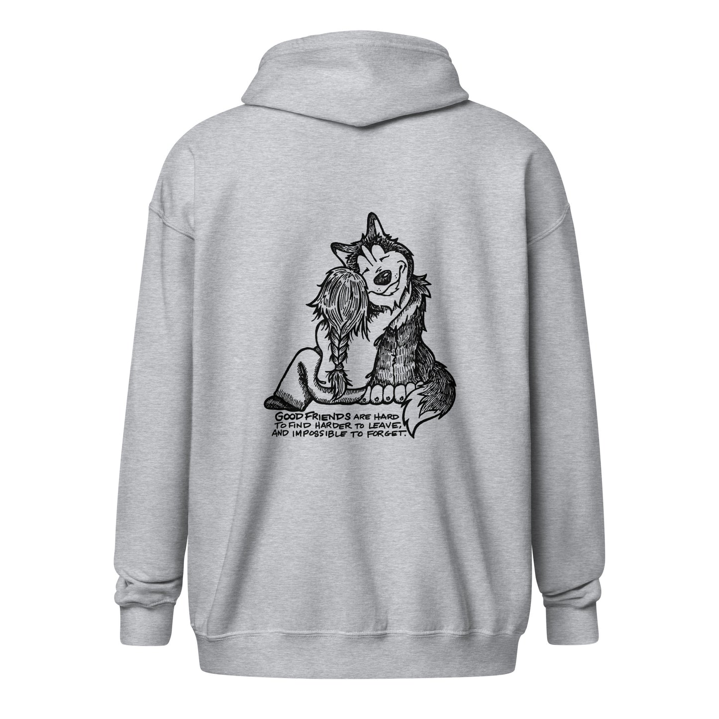 SPECIAL PRE-SALE! Good Friends - Siberian Husky Zip Hoodie