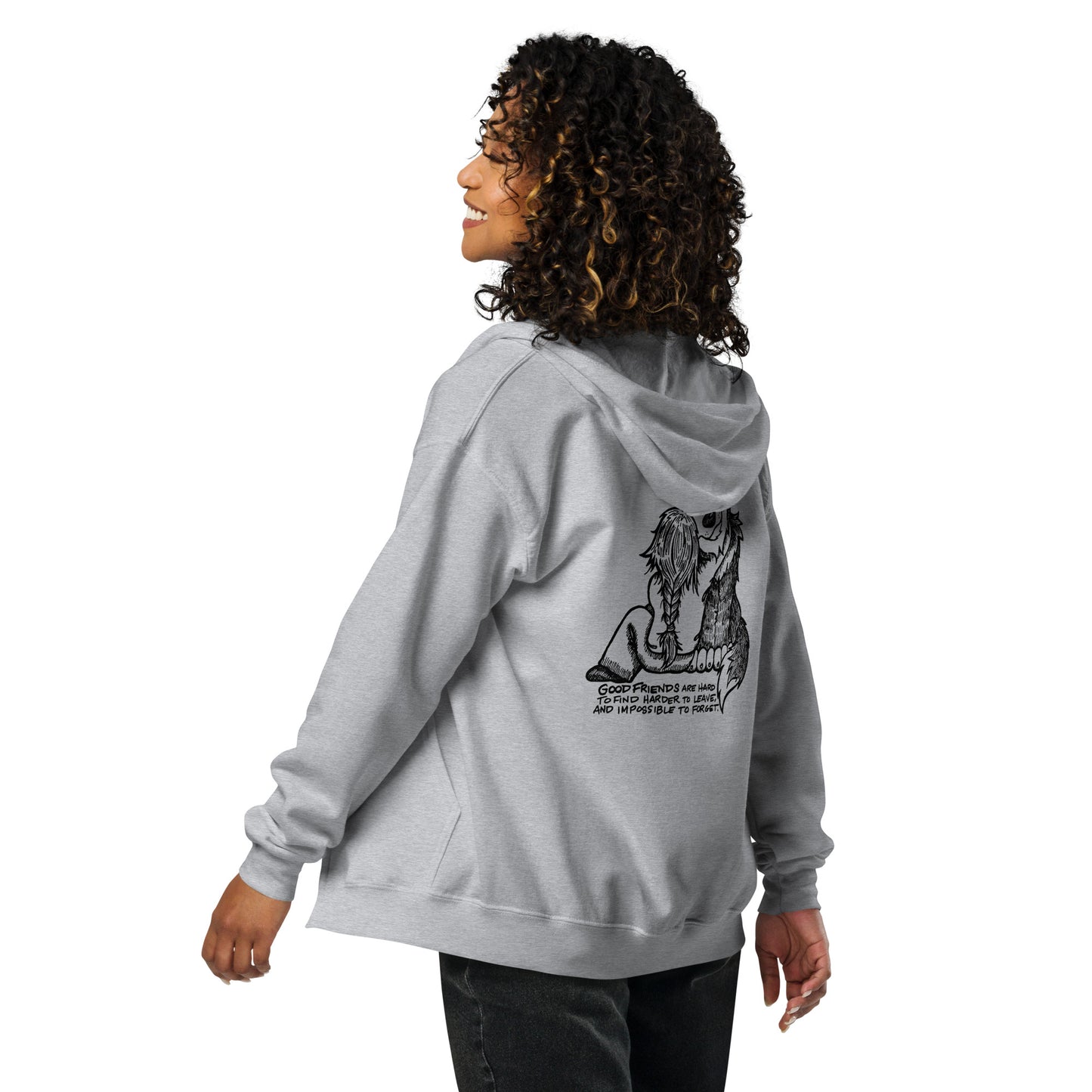 SPECIAL PRE-SALE! Good Friends - Siberian Husky Zip Hoodie