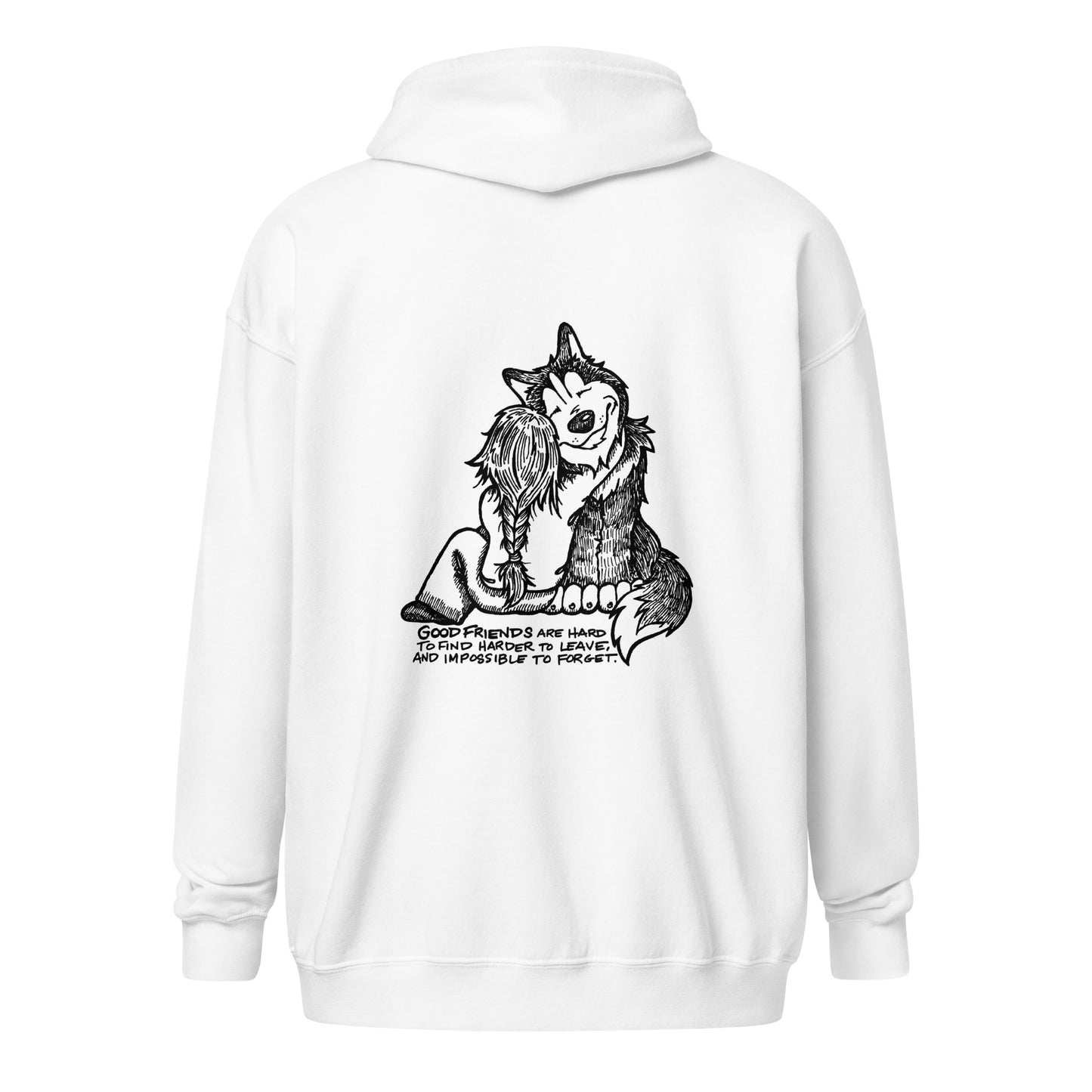 SPECIAL PRE-SALE! Good Friends - Siberian Husky Zip Hoodie
