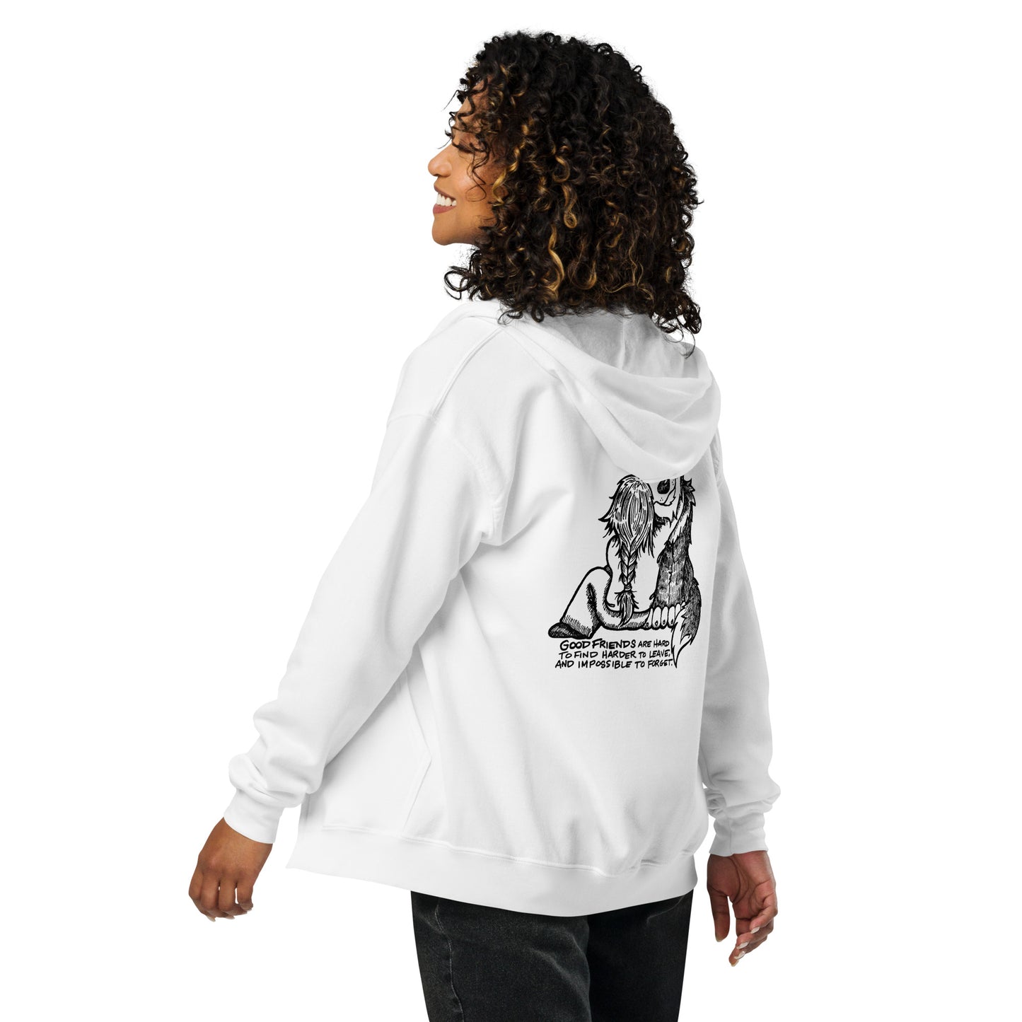 SPECIAL PRE-SALE! Good Friends - Siberian Husky Zip Hoodie