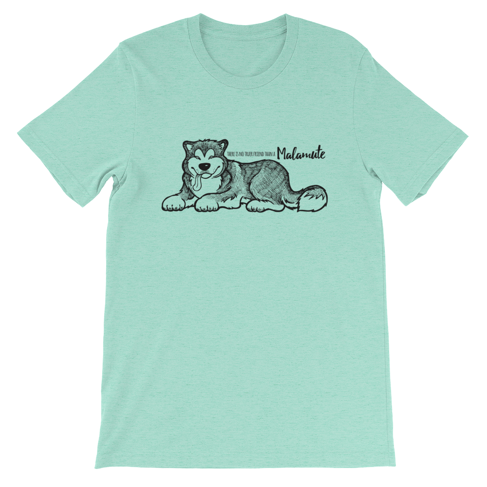 True friend Malamute Unisex Short Sleeve Jersey T-Shirt - Alaskan Malamute