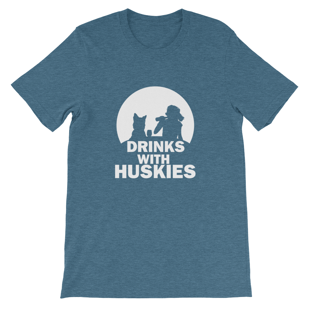 Drinks With Huskies - Siberian Unisex T-Shirt