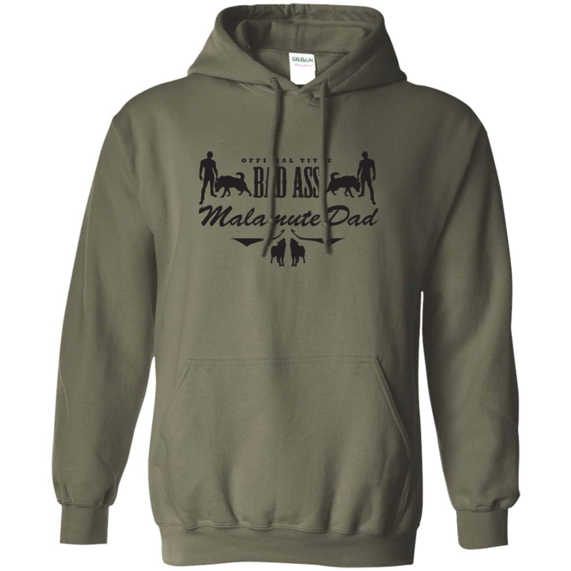 Bad Ass Malamute Dad - Alaskan Malamute - Pullover Hoodie 8 oz