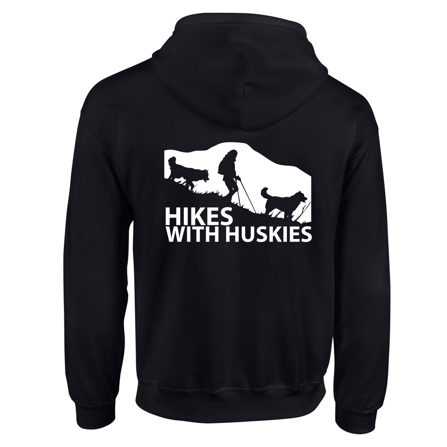 Hikes with Huskies - Siberian Husky Zip Hooded Sweatshirt