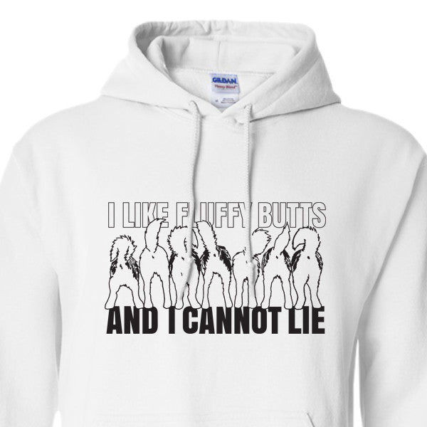 I Like Fluffy Butts and I Cannot Lie - Dog, Husky, Malamute Pull-Over Hoodie Unisex