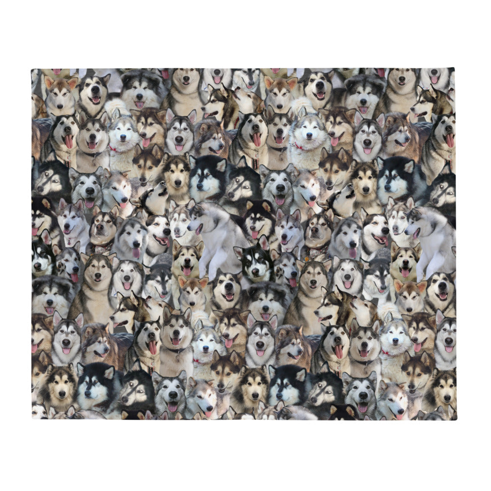 Alaskan Malamute Throw Blanket