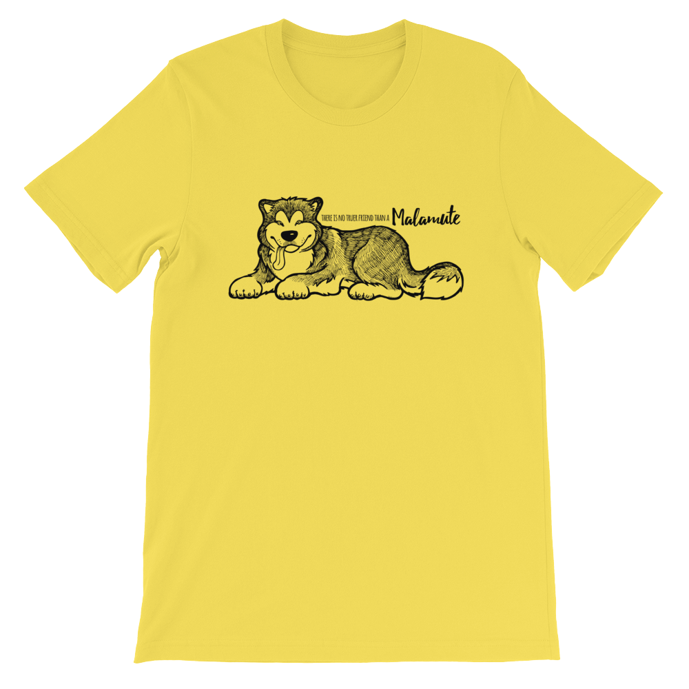 True friend Malamute Unisex Short Sleeve Jersey T-Shirt - Alaskan Malamute