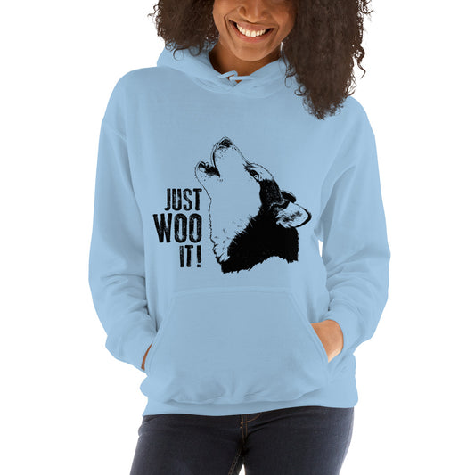 JUST WOO IT Siberian Husky Art - Sled Dog Pullover Hoodie