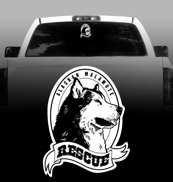 Alaskan Malamute Rescue - Alaskan Malamute - Car, Vehicle, Sticker