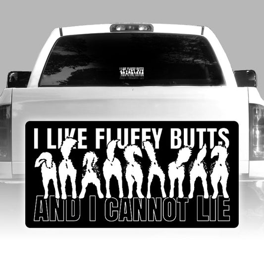 I Like Fluffy Butts and I Cannot Lie - Vinyl Decal - Siberian Husky - Alaskan Malamute