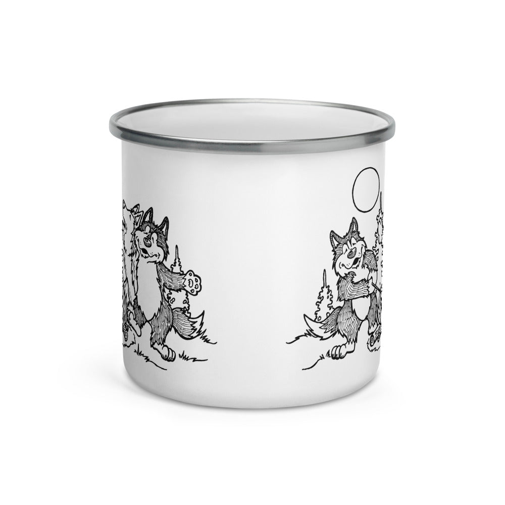 Siberian Husky Camp Enamel Mug - Coffee Mug