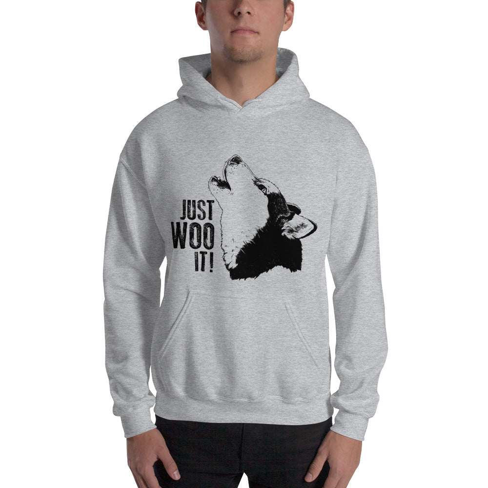 JUST WOO IT Siberian Husky Art - Sled Dog Pullover Hoodie