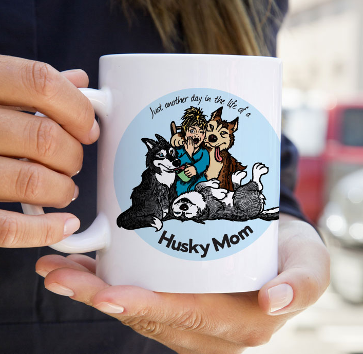 Day in the Life of a Husky Mom - Siberian Huskies - Coffee Mug
