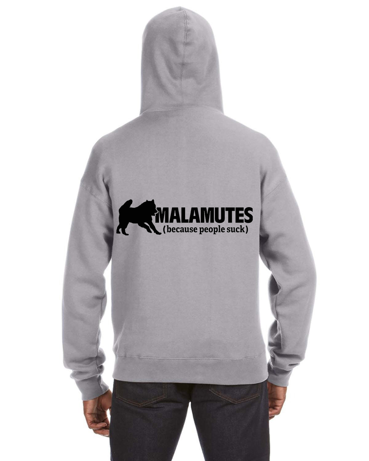 Malamutes (because people suck) - Alaskan Malamute - Sled Dog Zip Hoodie