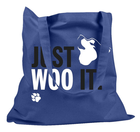 JUST WOO IT! Canvas Tote Bag - Dogs, Snow, Sled Dog - Alaskan Malamute, Siberian Husky