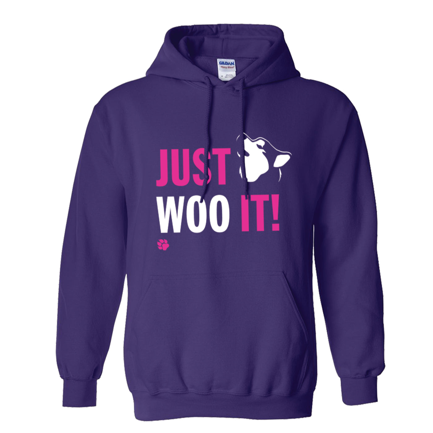 JUST WOO IT! - Siberian Husky - Alaskan Malamute - Sled Dog Pull Over Hoodie - Men, Ladies, Unisex