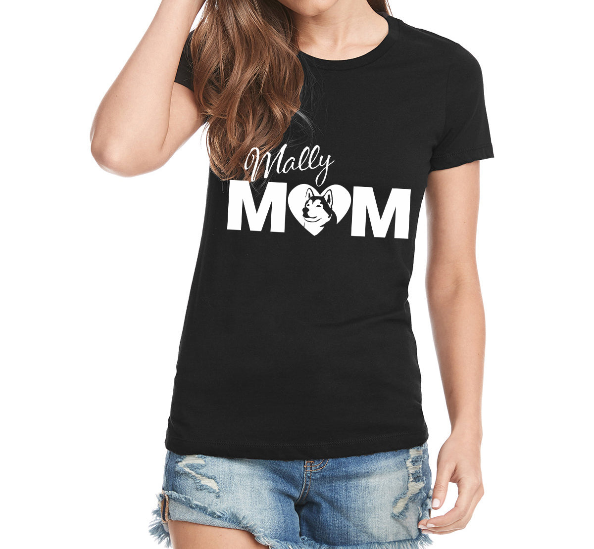 Mally Mom - Alaskan Malamute Ladies' T-Shirt