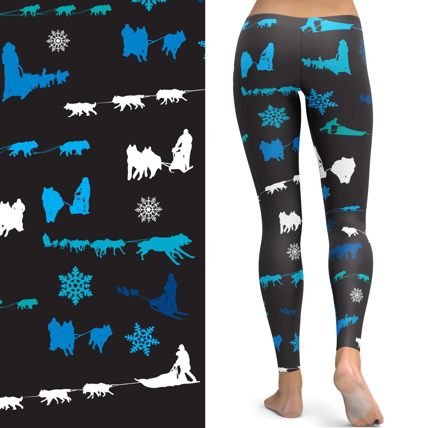 Sled Dog Musher Leggings - Siberian Husky & Alaskan Malamute – Made in America