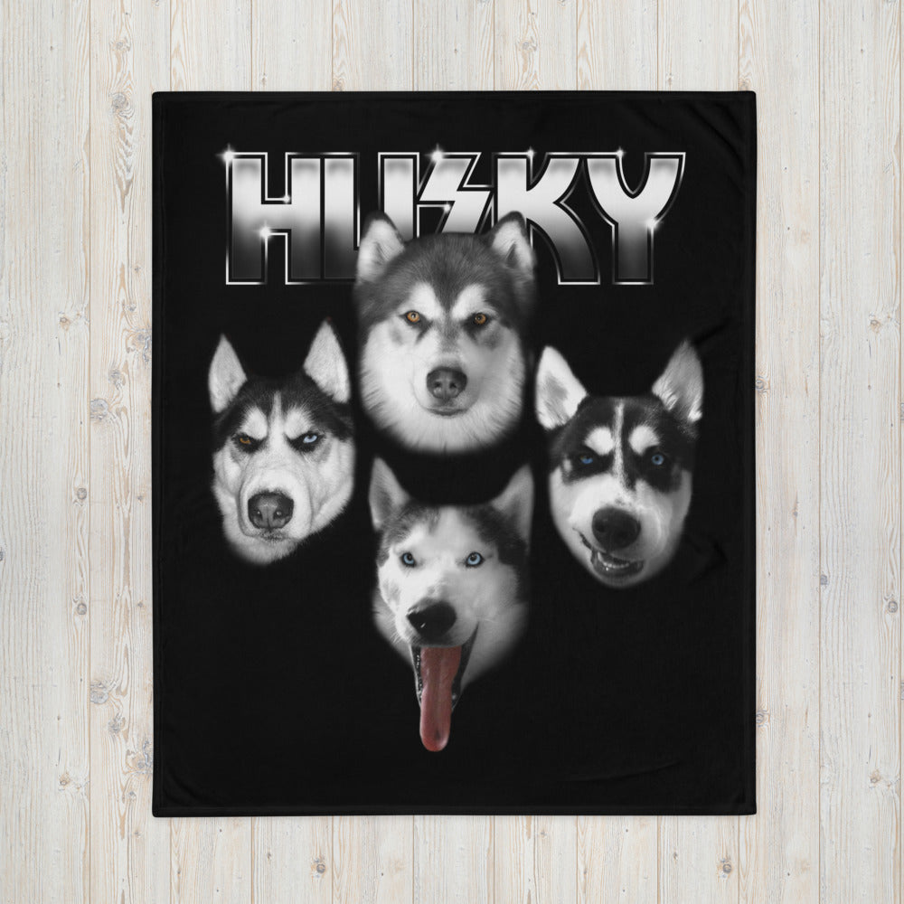 HUSKY KISS Throw Blanket