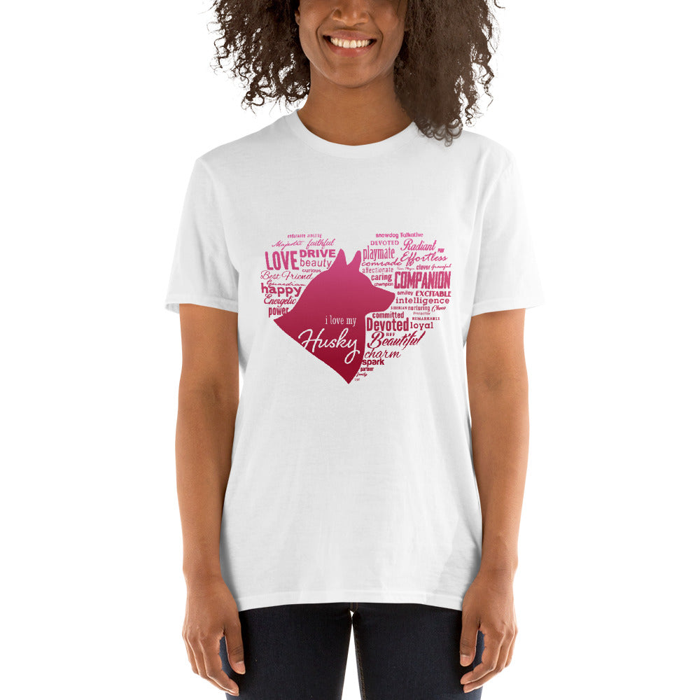 I Love My Husky or Huskies - Siberian Husky - Softstyle Tee