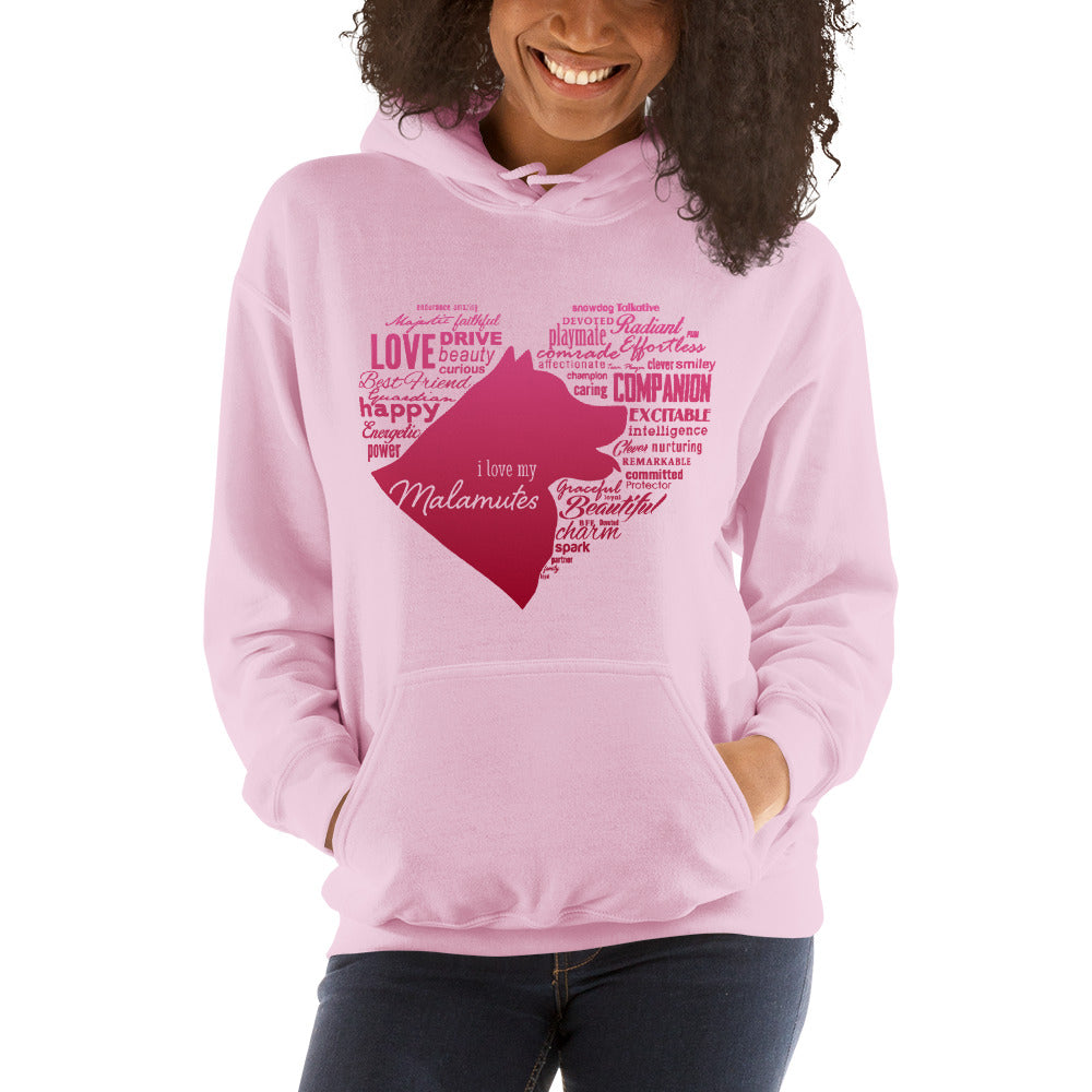 I Love My Malamute(s) - Alaskan Malamute Pullover Hoodie