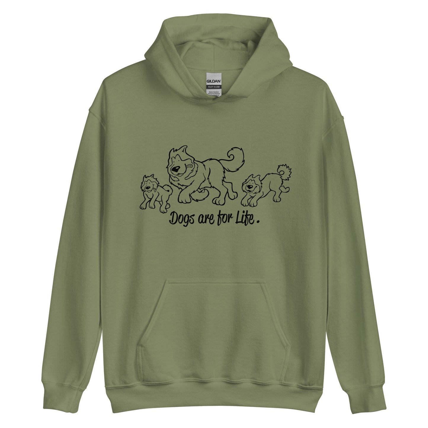 Dogs Are For Life - Malamute - Husky - Pullover Hoodie