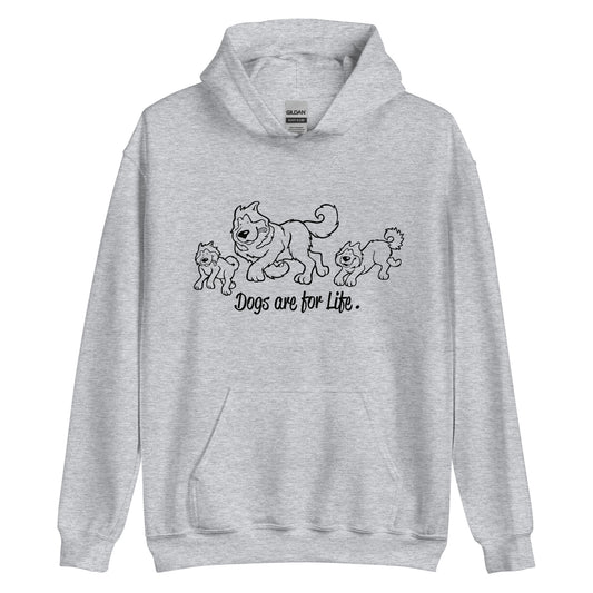 Dogs Are For Life - Malamute - Husky - Pullover Hoodie