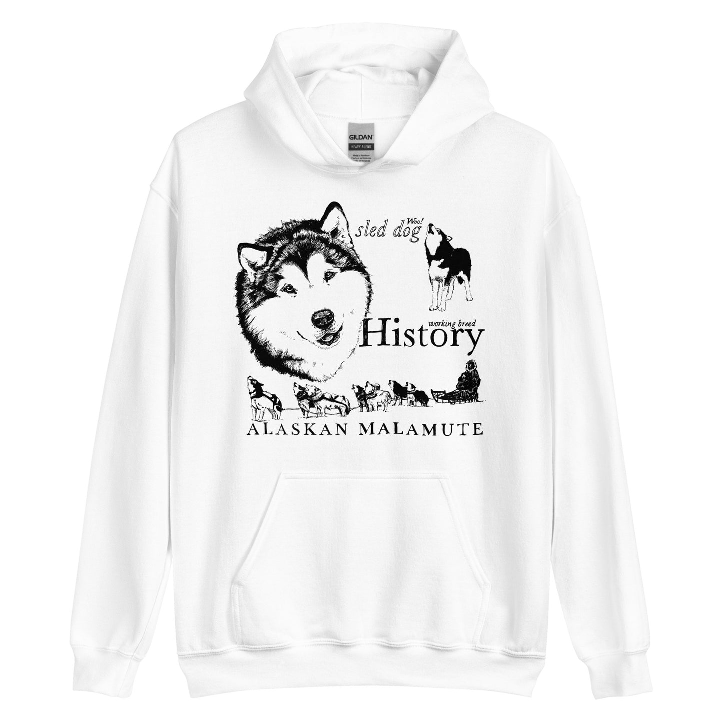 Alaskan Malamute History - Pullover Hoodie