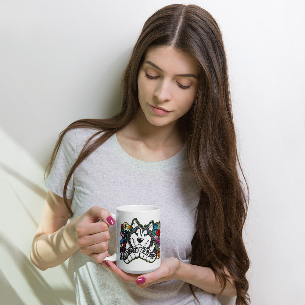 Snow Life Graffiti - Siberian Husky Mug - Coffee Mug