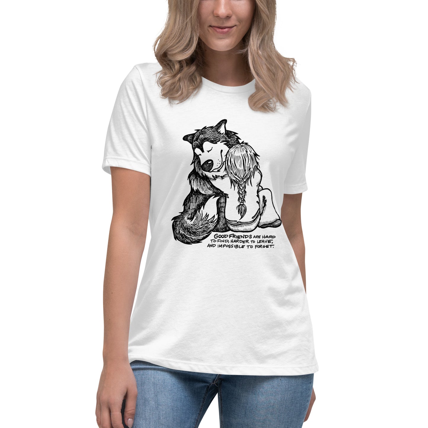 Good Friends Alaskan Malamute - Ladies T-Shirt