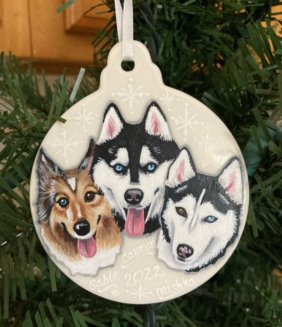 Hand-Painted Glass, Wood or Ceramic Ornaments