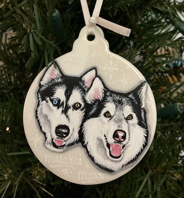 Hand-Painted Glass, Wood or Ceramic Ornaments